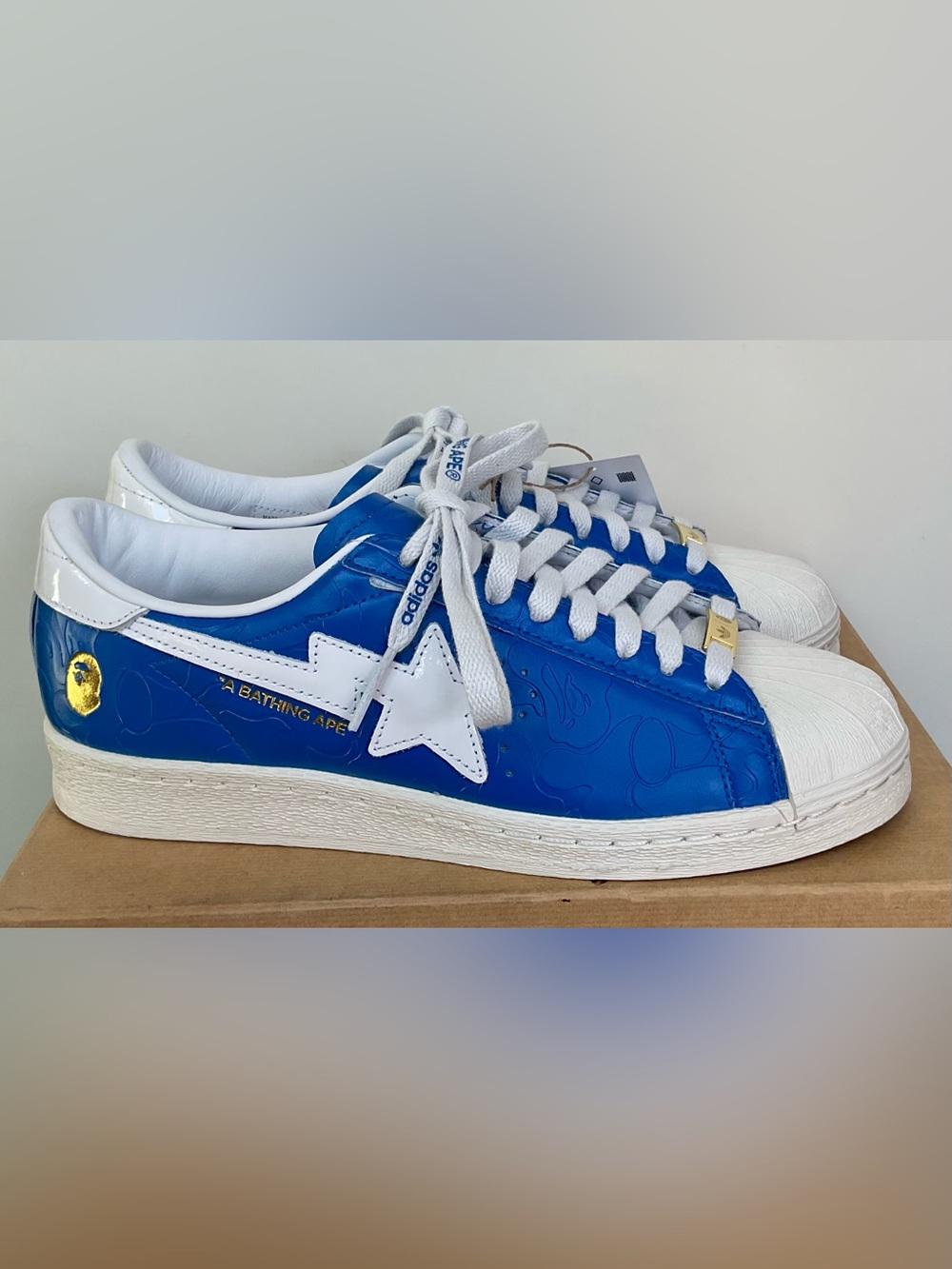 Adidas Superstar x BAPE - leather sneakers Size 8 US (NWT)